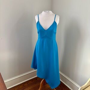 Alice + Olivia Blue Asymmetrical High Low Hem Beth Dress Size 6